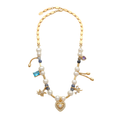 Charm Pearl Statement Necklace