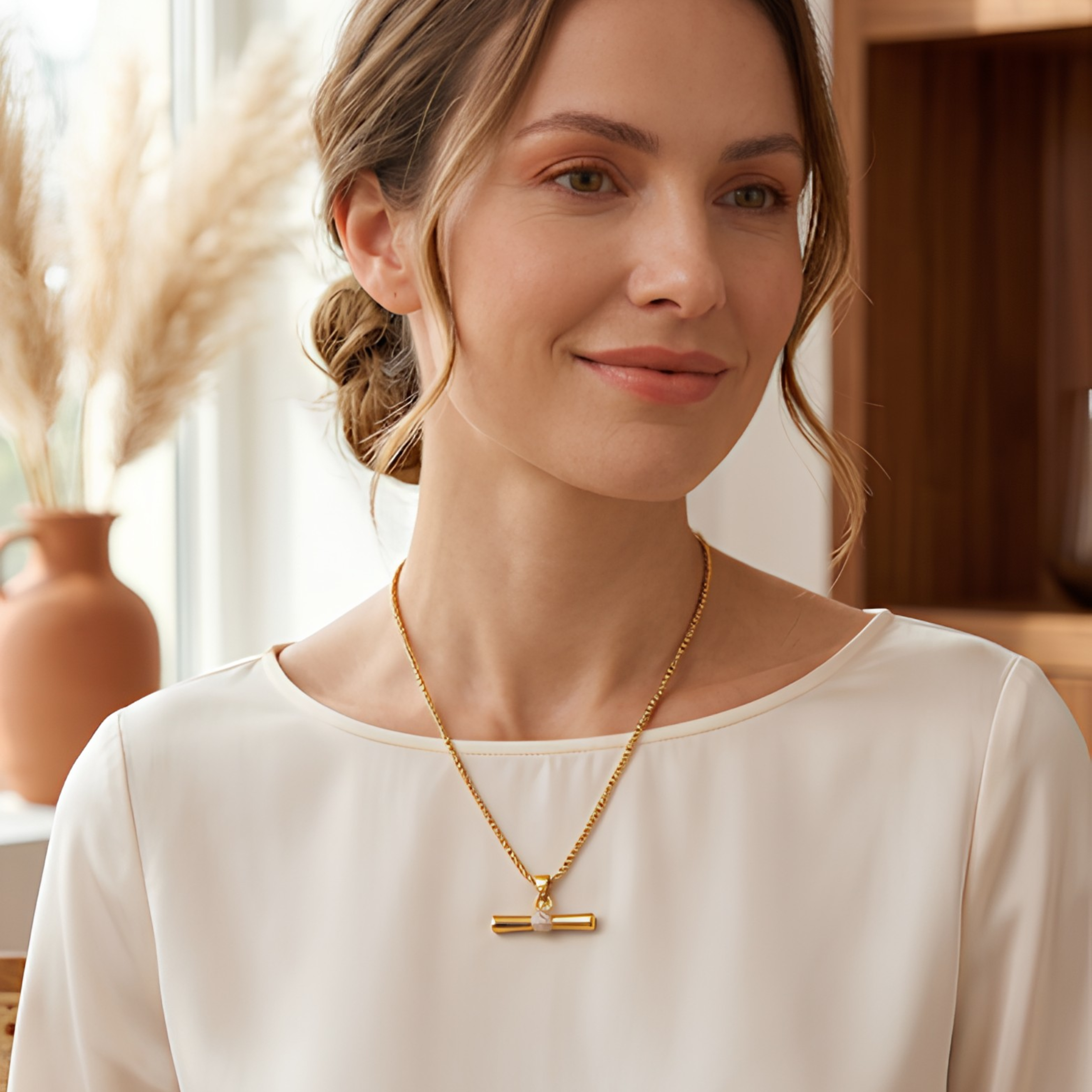 Golden Knot Pendant Necklace