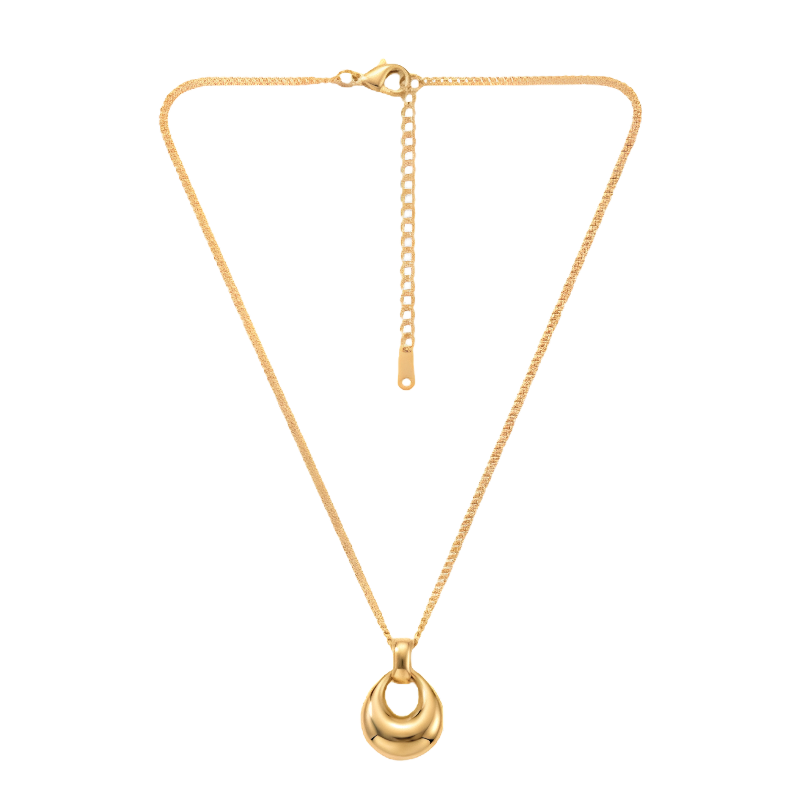 Sculpted Drop Pendant Necklace