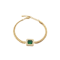Emerald Rhinestone Chain Bracelet