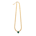 Green Zircon Heart Necklace
