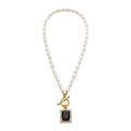 Freshwater Pearl and Zircon Pendant Necklace