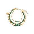 Layered Green Aventurine Bracelet Set