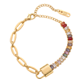 Multicolor Crystal Chain Bracelet