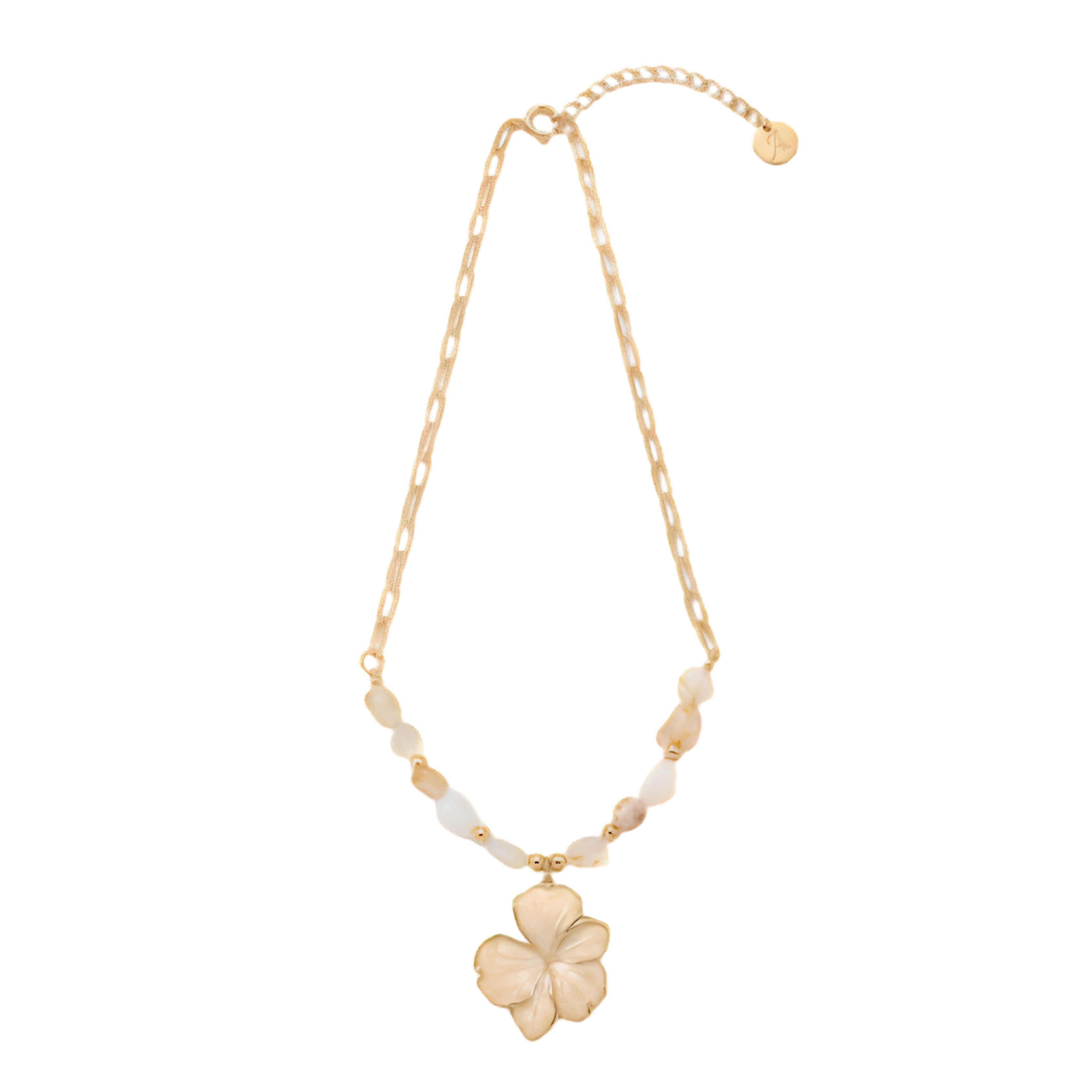 Floral Pearl Pendant Necklace