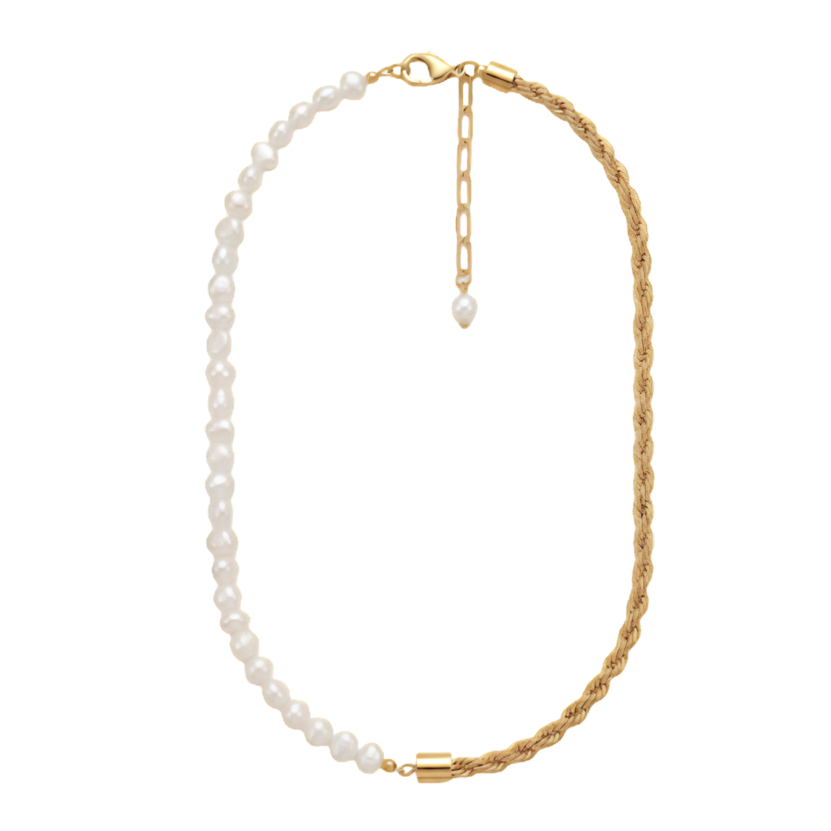 Twisted Pearl Chain Necklace