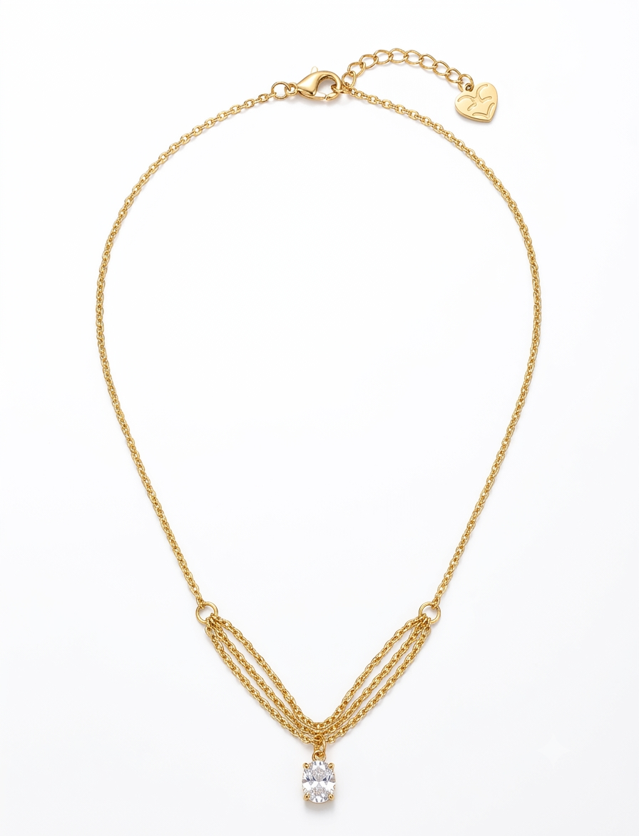 Celeste Solitaire Necklace