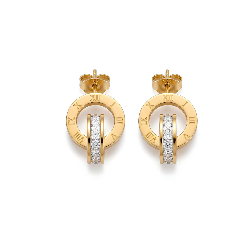 Roman Numeral Pendant Jewelry Set