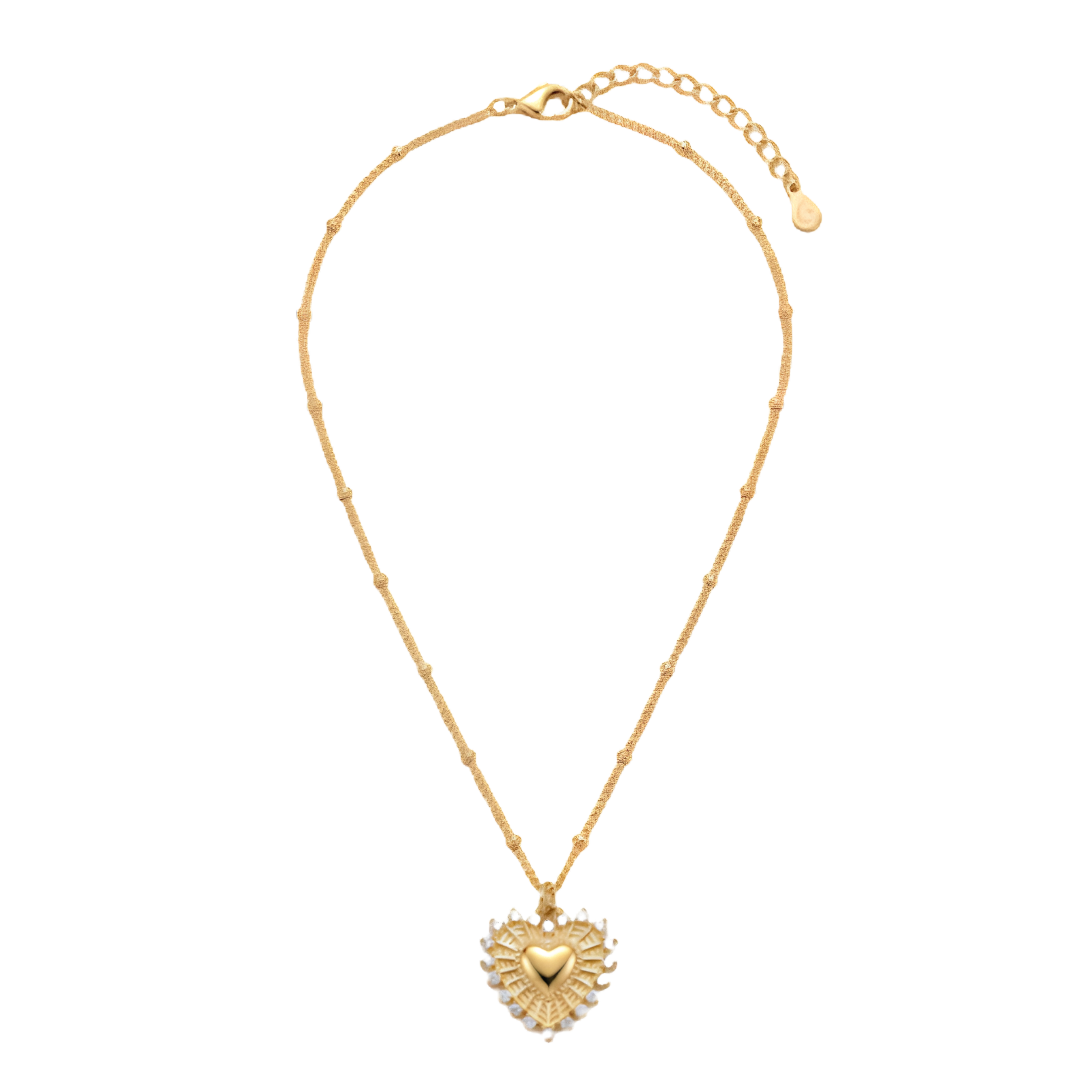 Sacred Heart Beaded Necklace