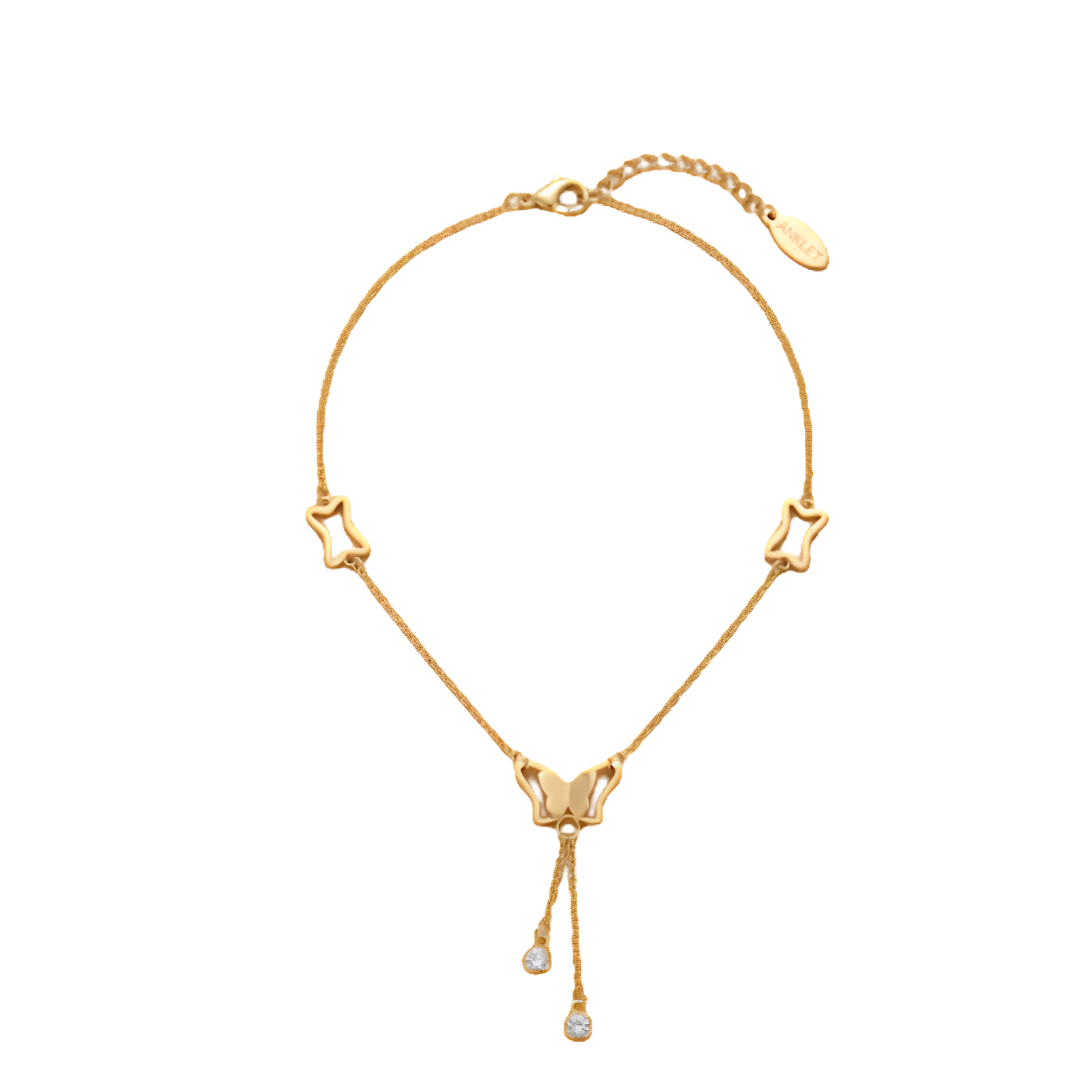 Golden Butterfly Drop Anklet