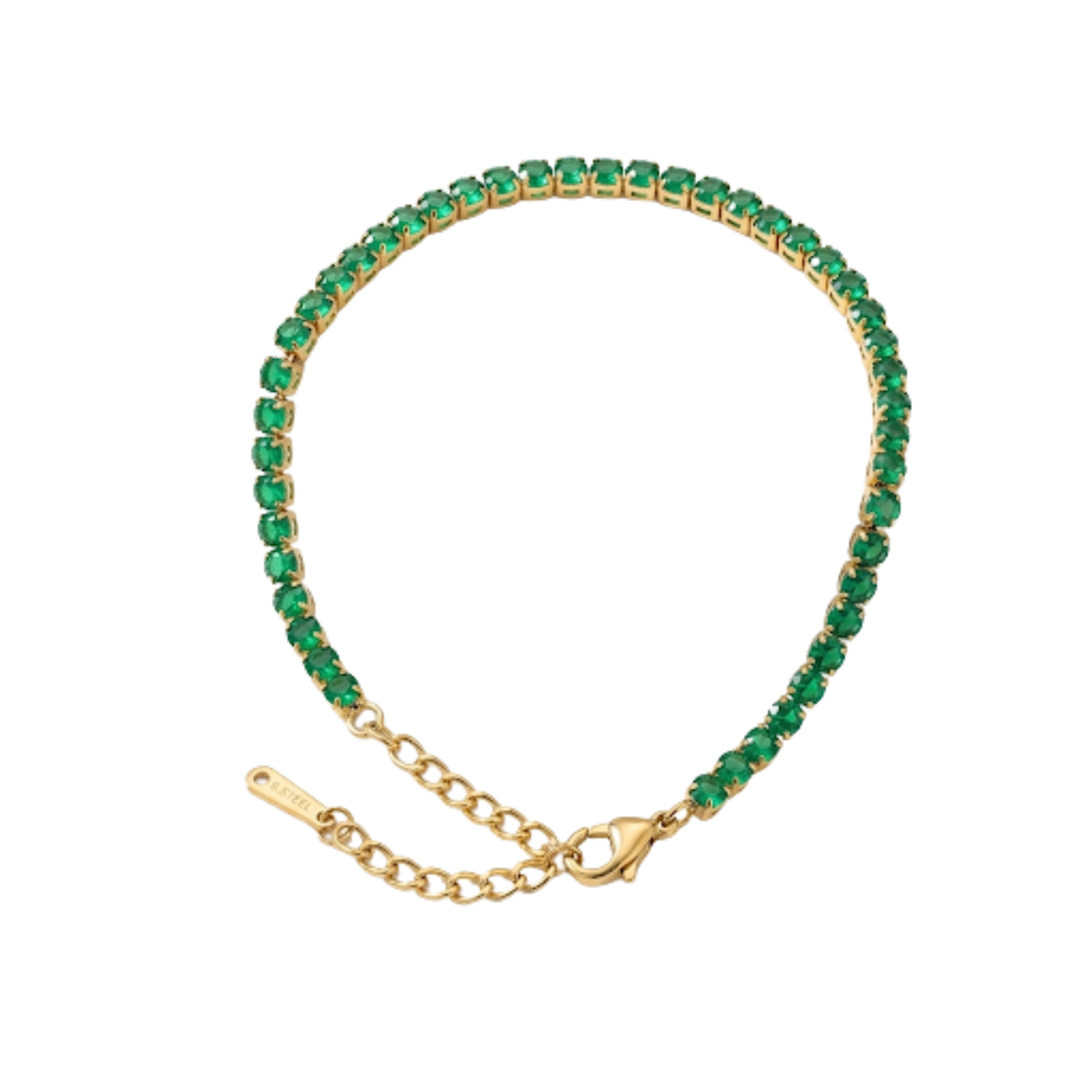 Emerald Glow Tennis Bracelet