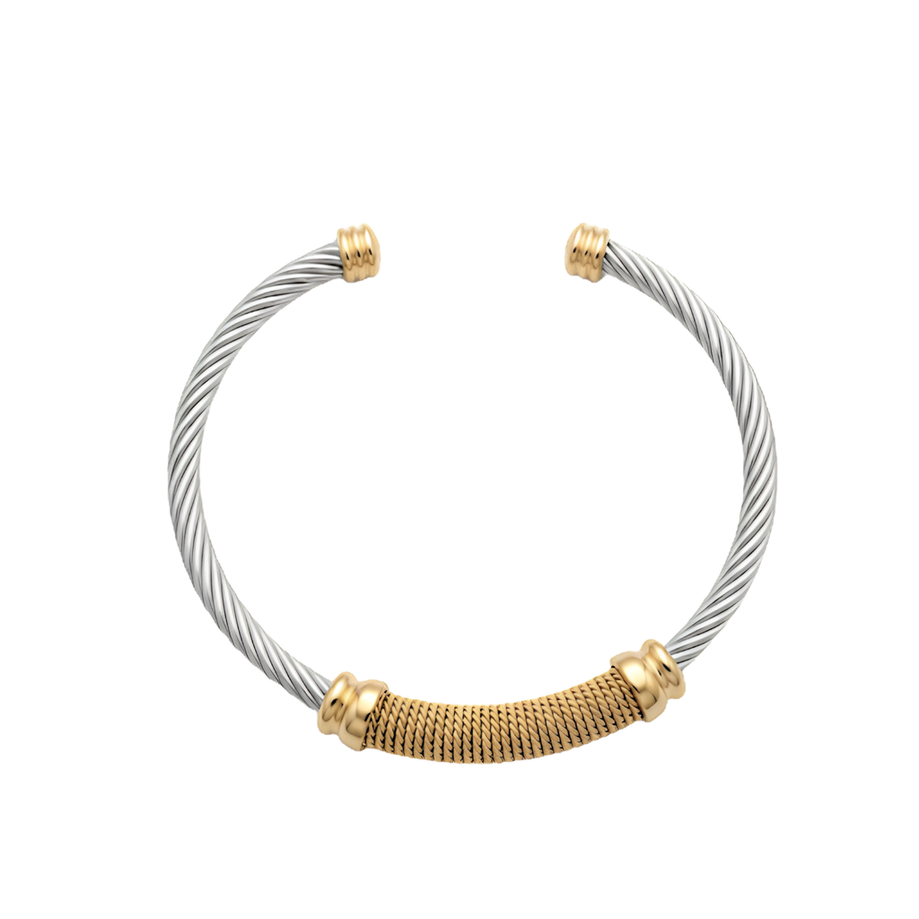 Dual Tone Cable Cuff Bangal