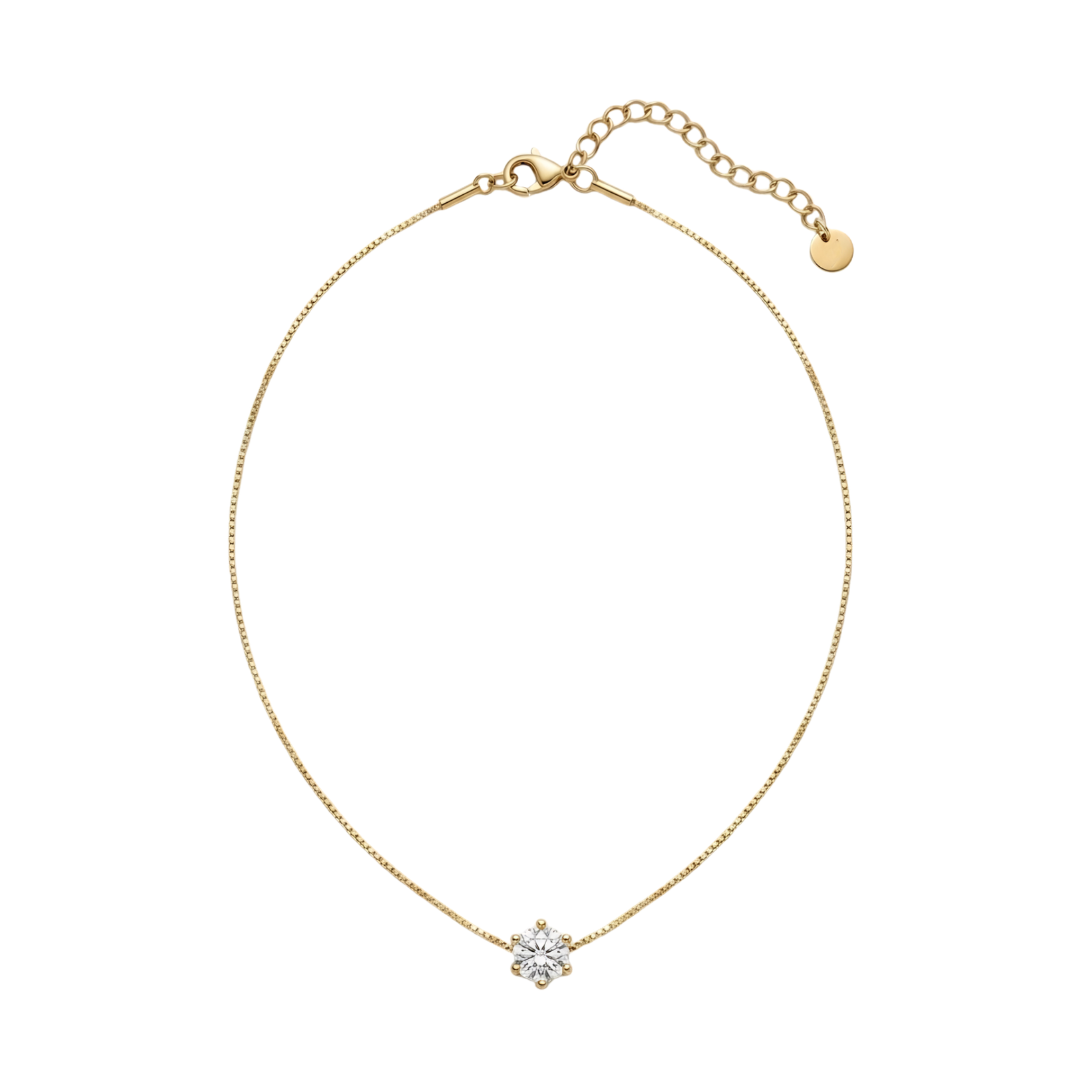Solitaire Chain Necklace