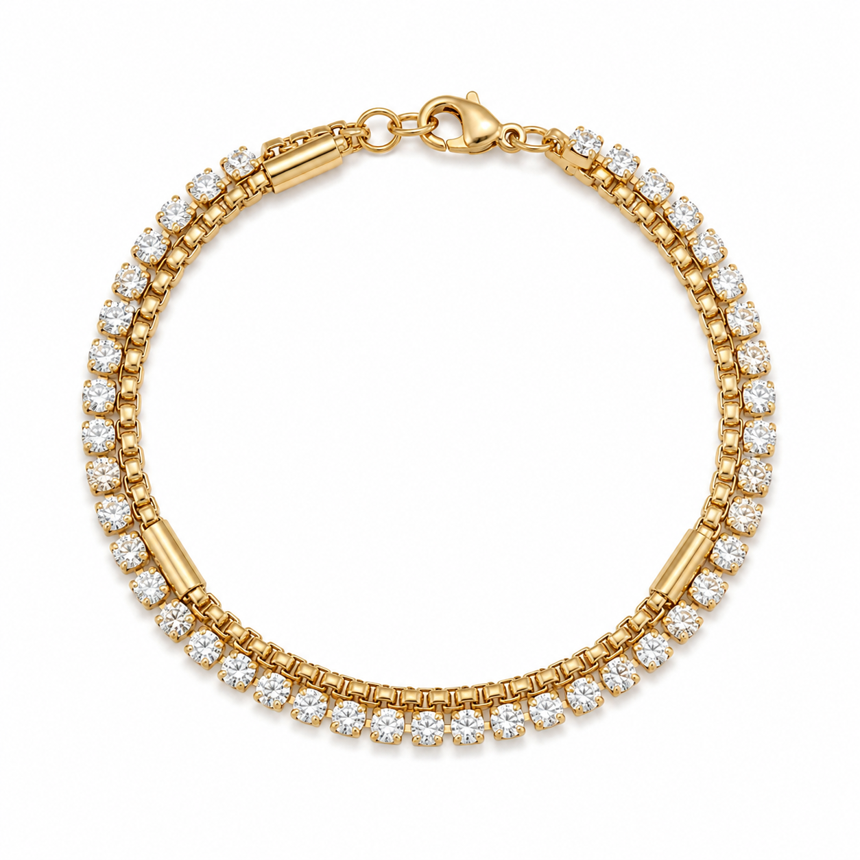 Golden Tennis Bracelet
