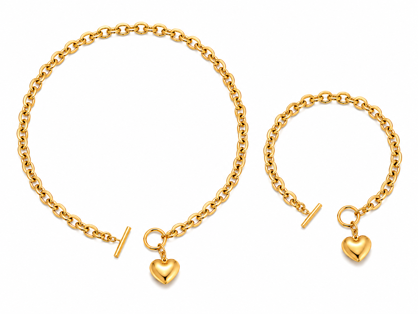 Golden Heart Link Set