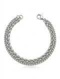 Silver Woven Chain Bracelet