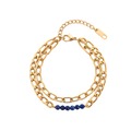 Luxe Dual Layer Lapis Bracelet