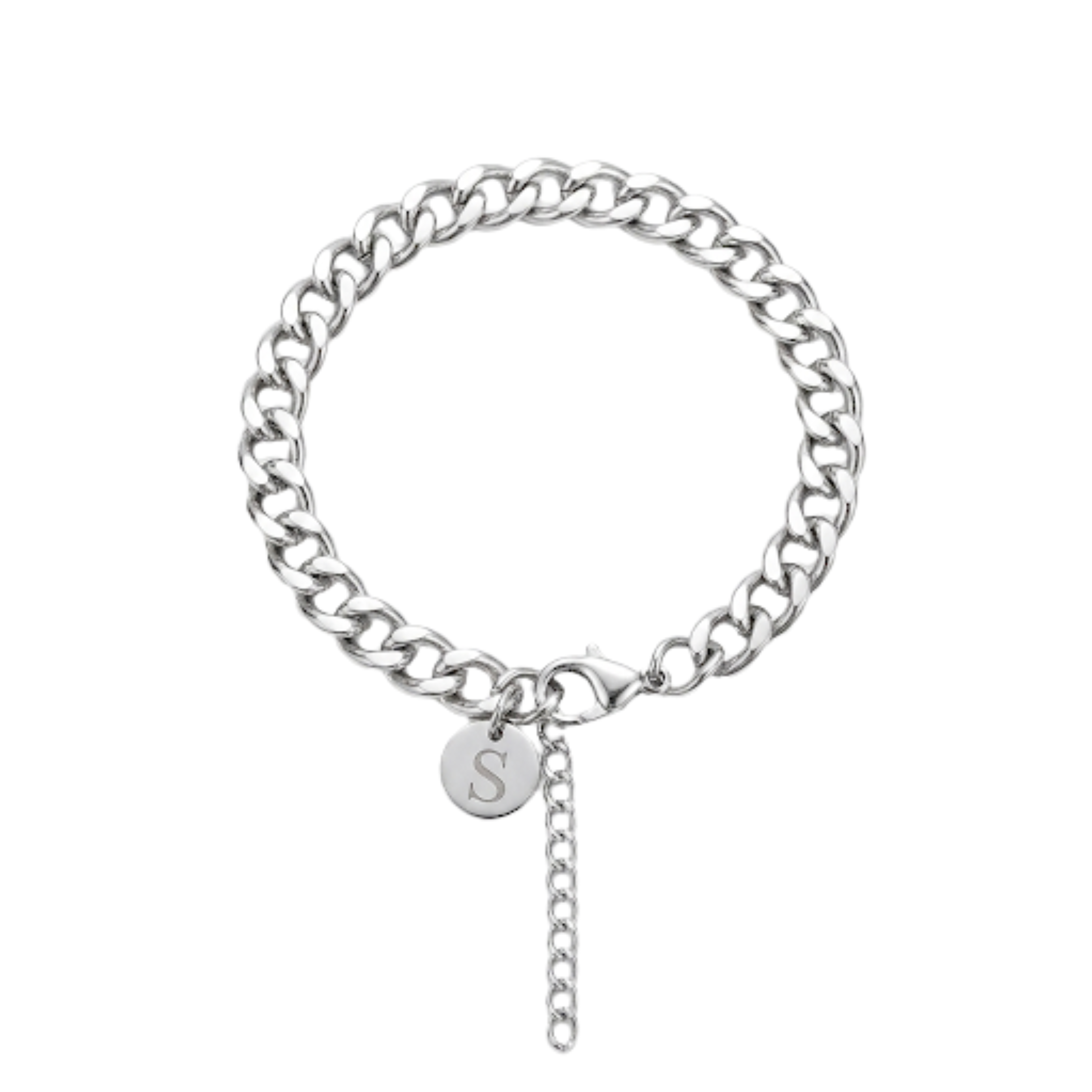 Classic Initial Curb Chain Bracelet