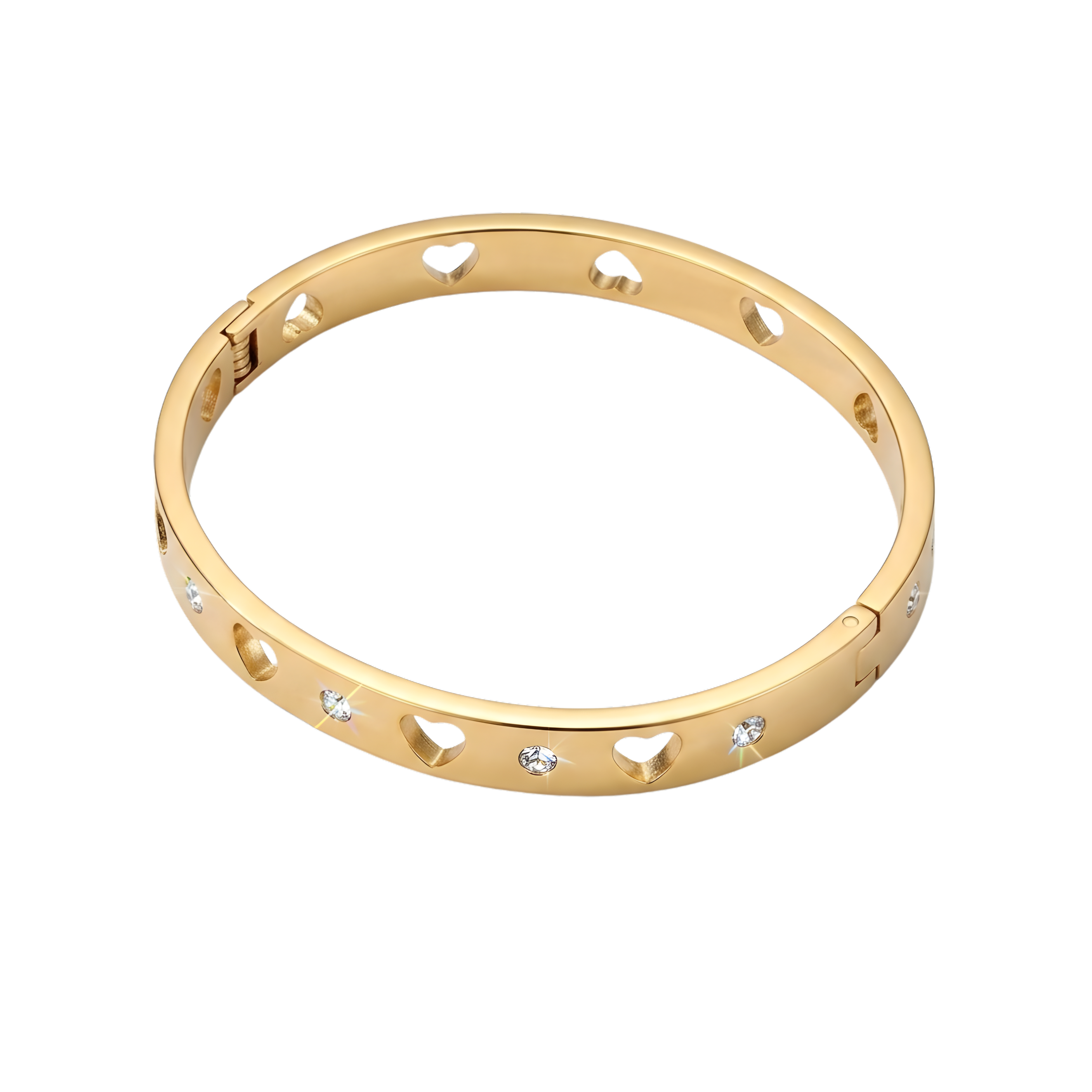 Luxe Heart Crystal Bangle