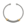 Luxe Duo Twist Open Bangle