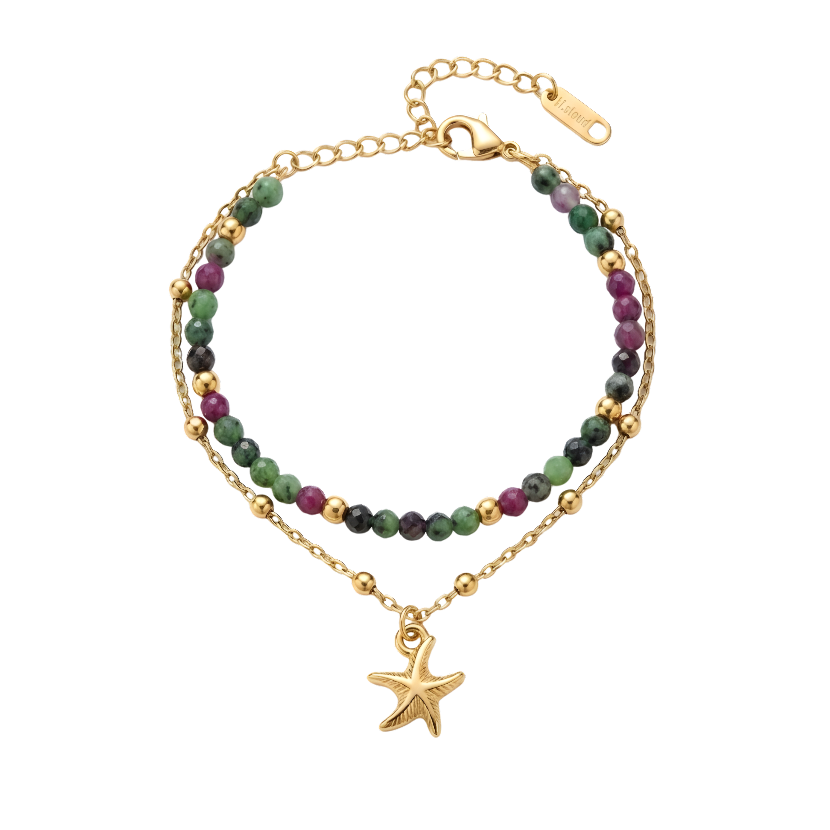 Luxe Ruby Zoisite Star Bracelet