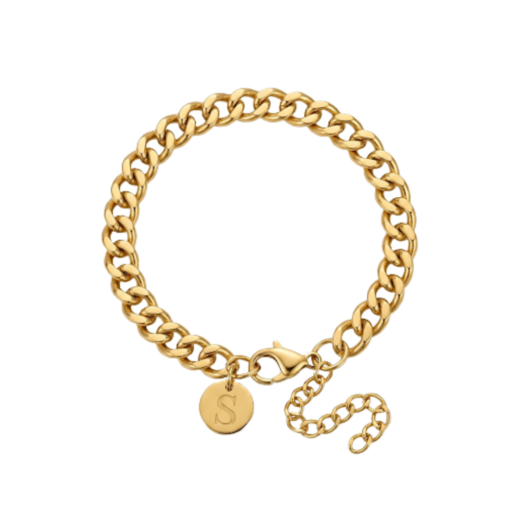 Classic Initial Curb Chain Bracelet