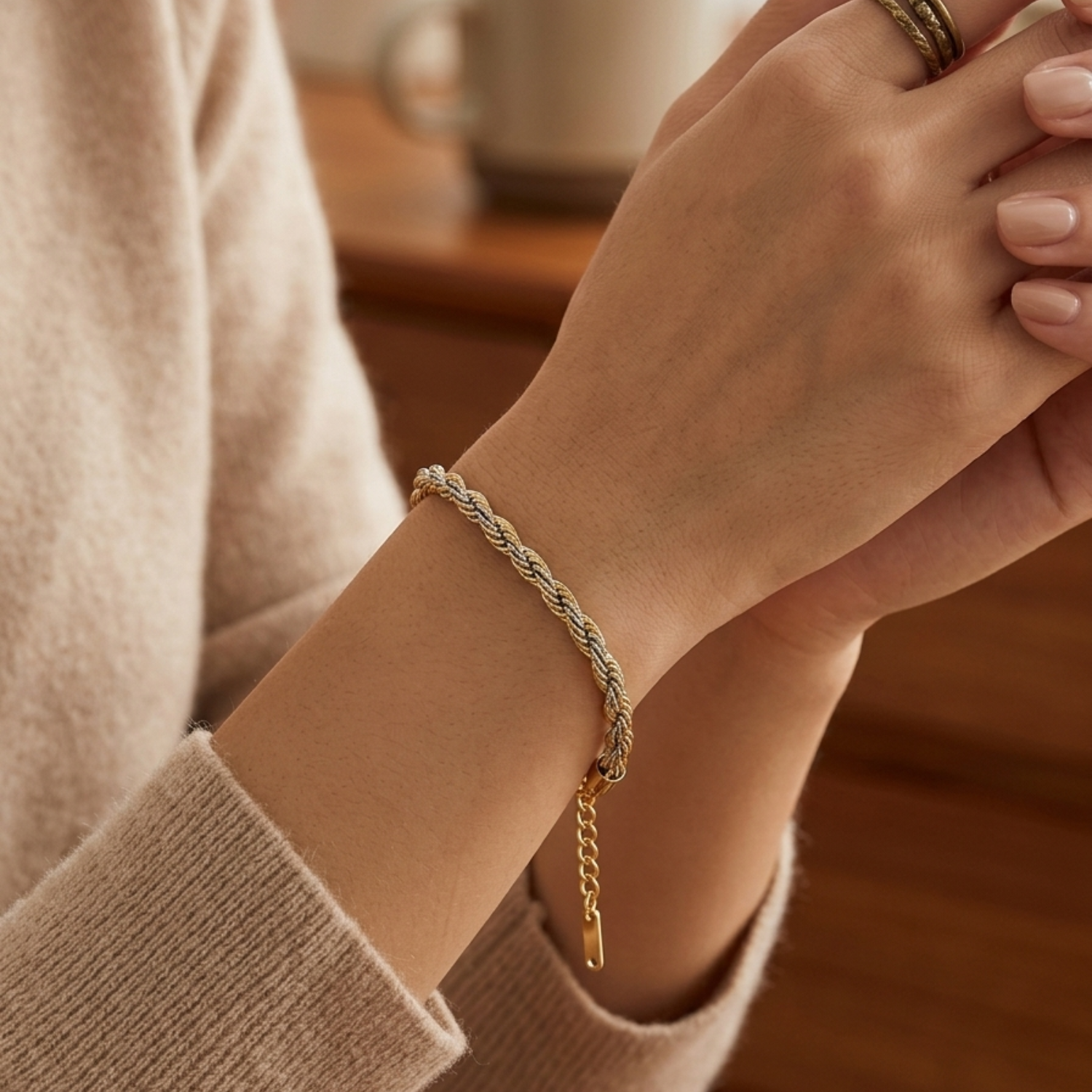 Twist Duo Gold &amp; Steel Bracelet