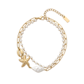 Luxe Coastal Pearl Star Bracelet