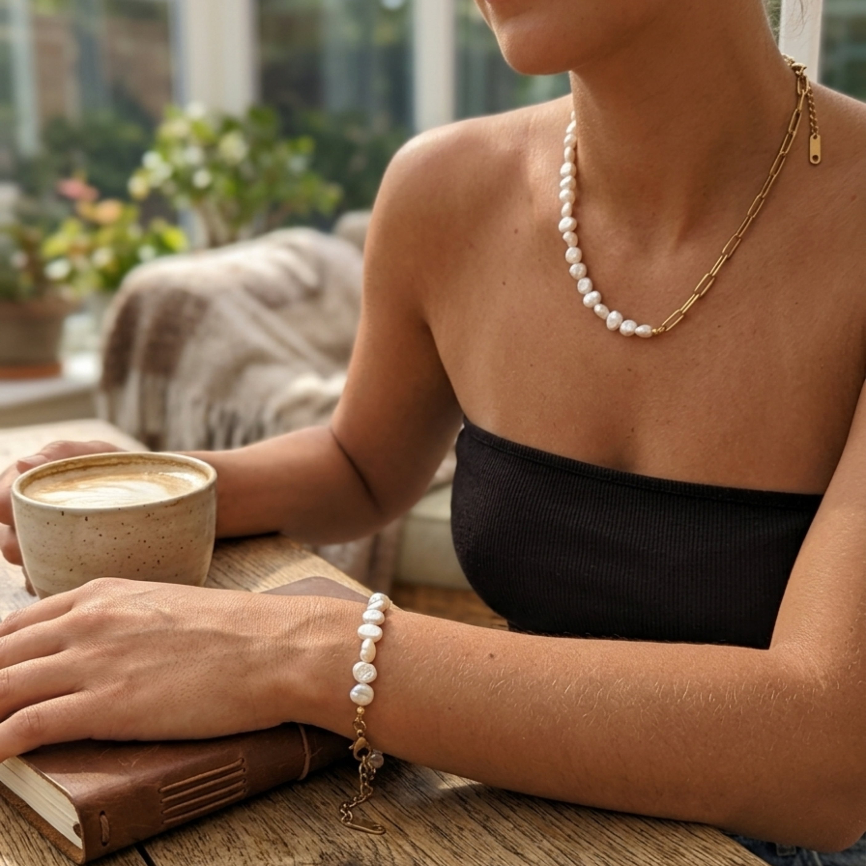 Luxe Pearl Link Set