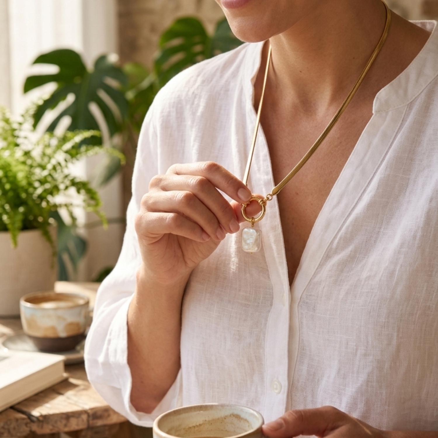 Luxe Pearl Drop Necklace