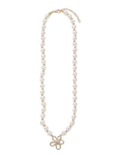 Pearl Flower Pendant Necklace
